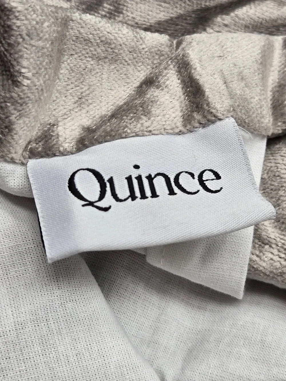 NWT QUINCE Set Of 2 48x108 Luster Velvet Curtains Silver 8920
